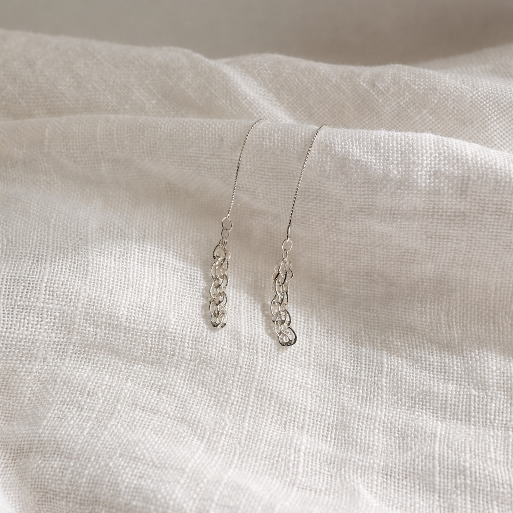 CASCADE CHAIN THREADER EARRINGS