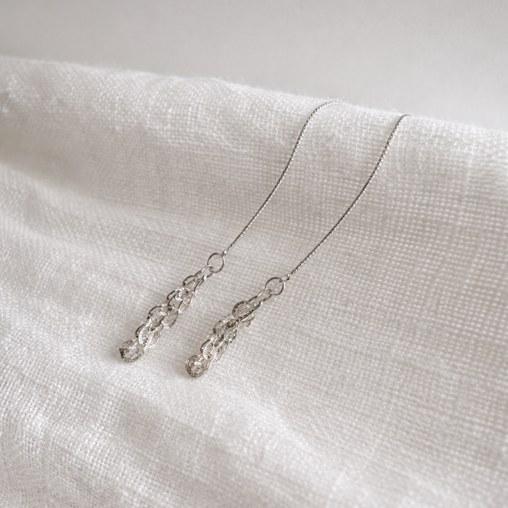 CASCADE CHAIN THREADER EARRINGS