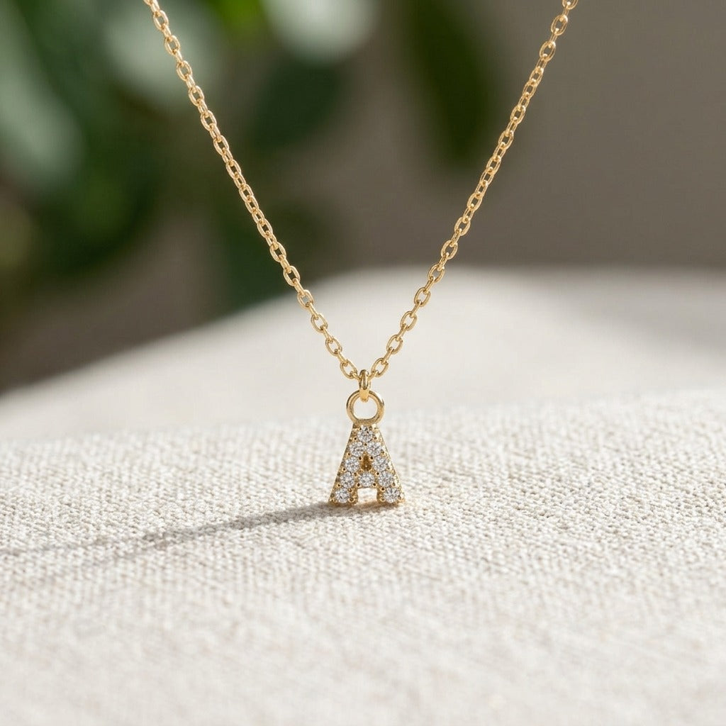 INITIAL NECKLACE WITH YOUR FAVORITE LETTER CHARM