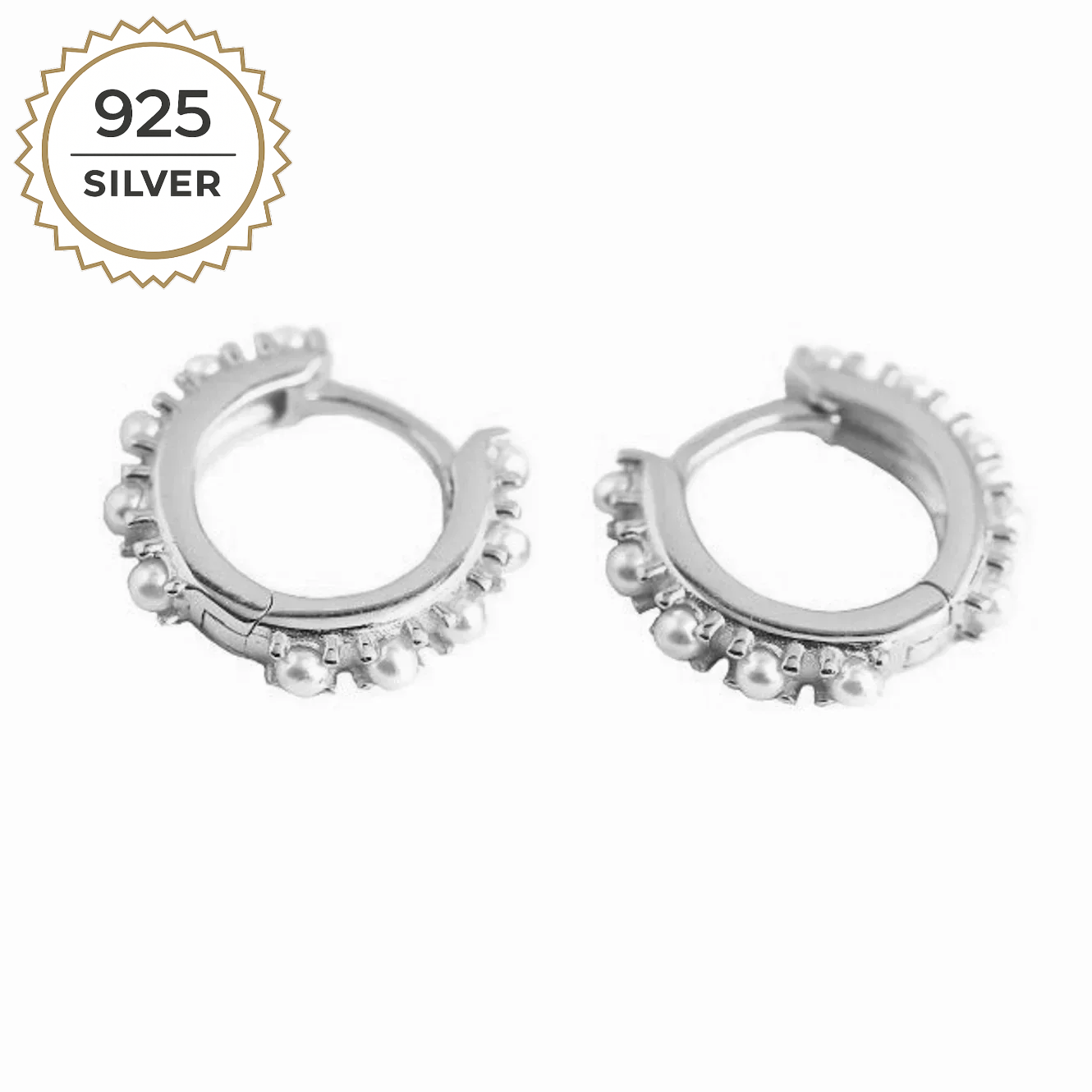 Badged - BROOKE PEARL HOOPS 1,3CM