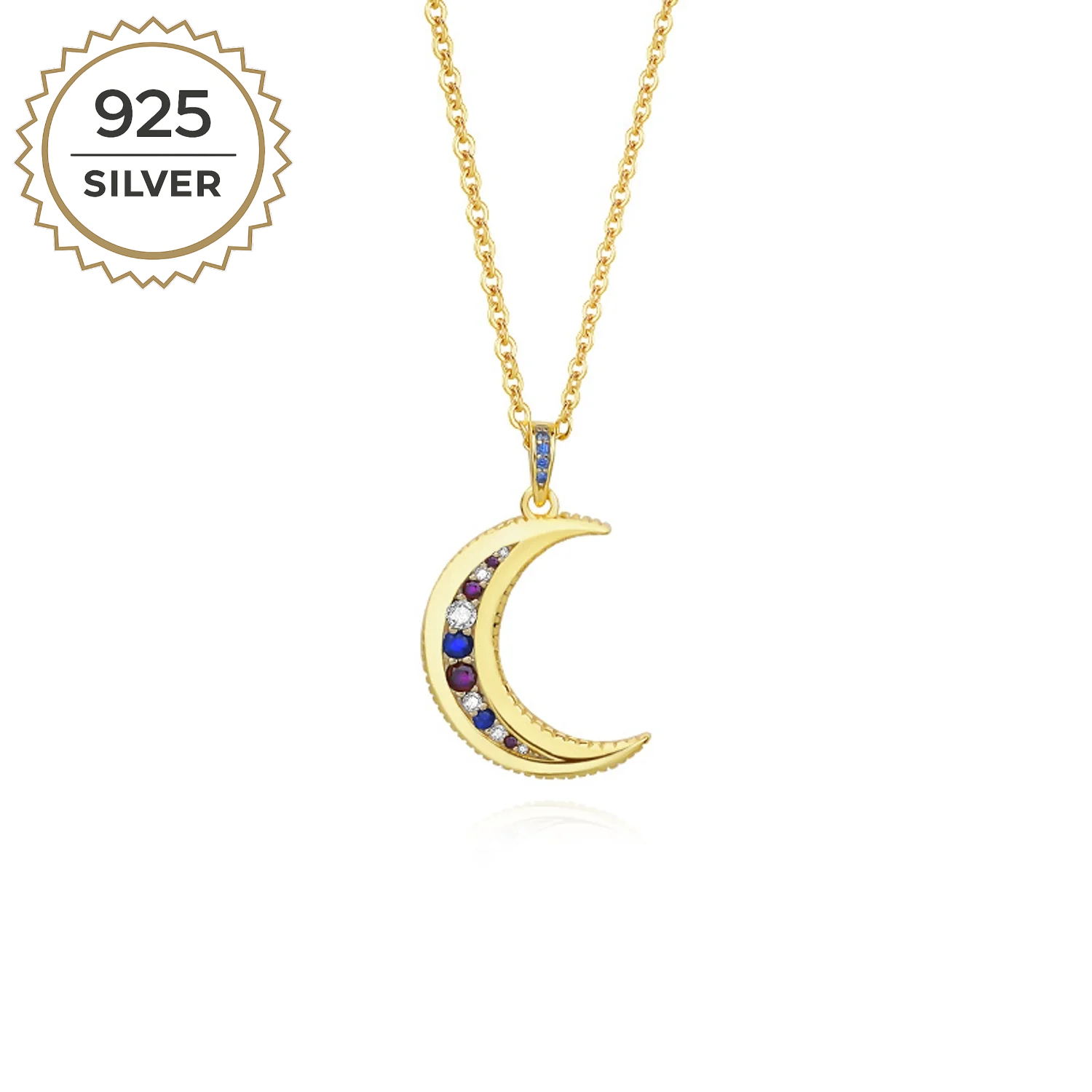 Badged - CELESTE MOON NECKLACE