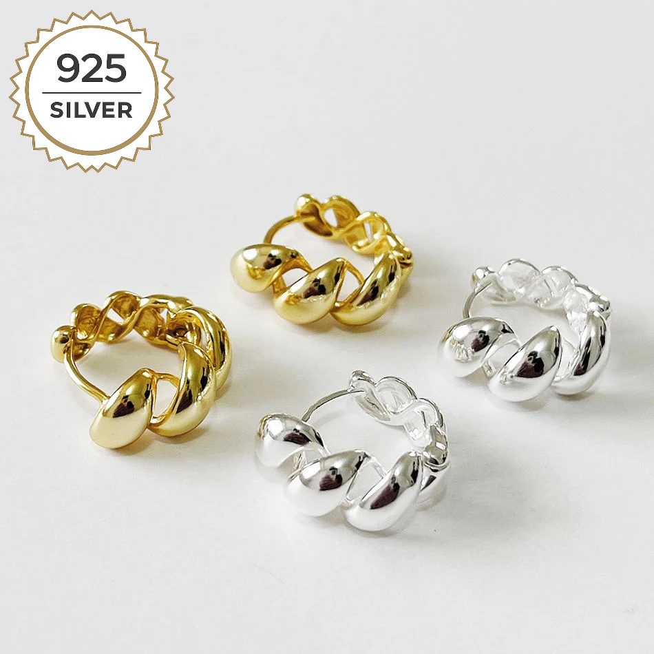 Badged - CHUNKY CROISSANT HOOPS 2CM