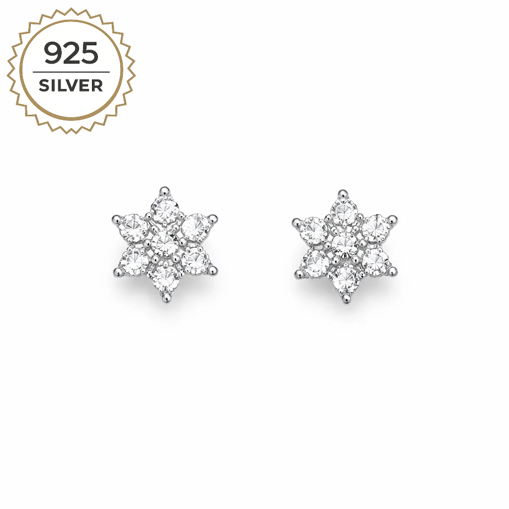 Badged - LILLY SNOWFLAKE STUDS