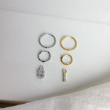 MINI MALEA HOOPS with LETTER CHARMS