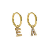 MINI HOOPS with LETTER CHARMS