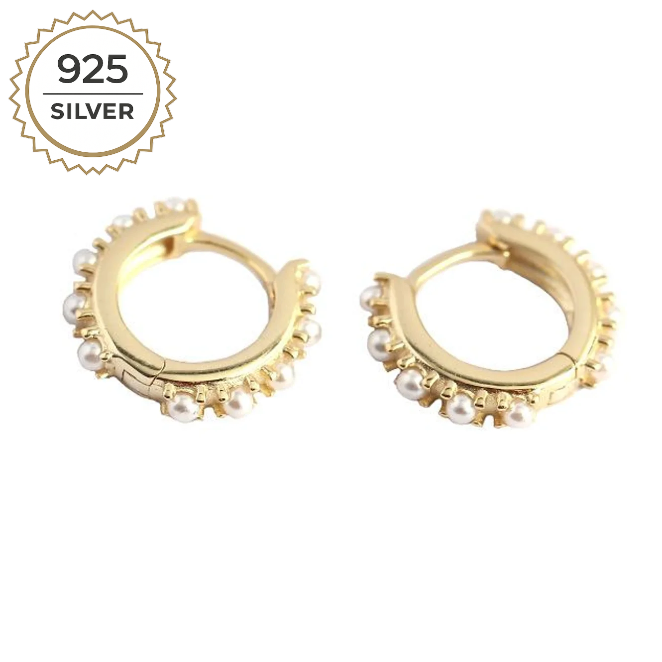 Badged - BROOKE PEARL HOOPS 1,3CM