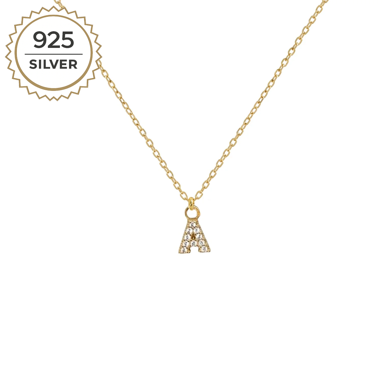 Badged - INITIAL NECKLACE WITH YOUR FAVORITE LETTER CHARM