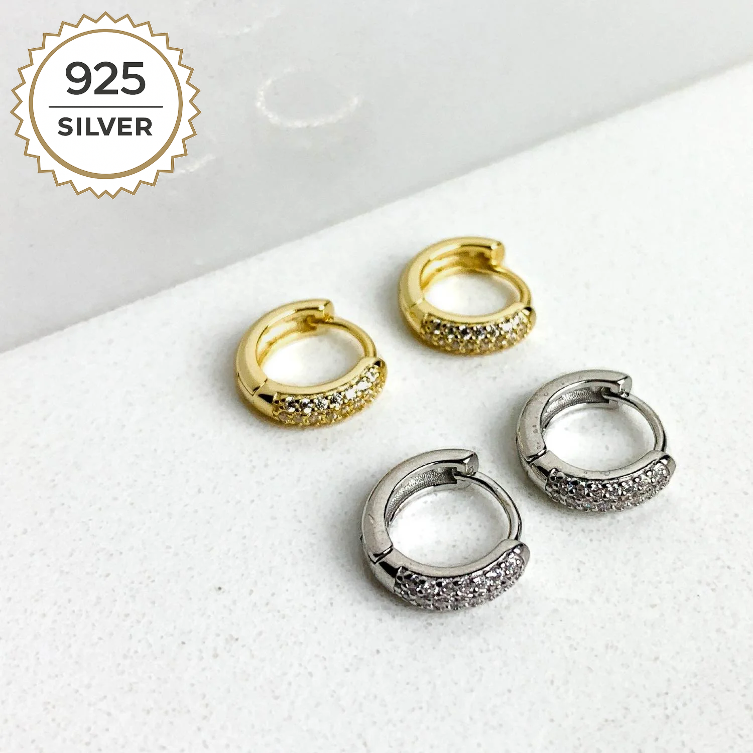 Badged - JANA HUGGIE HOOPS 1,2CM