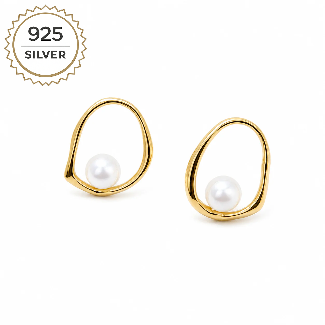 Badged - MONACO PEARL STUDS