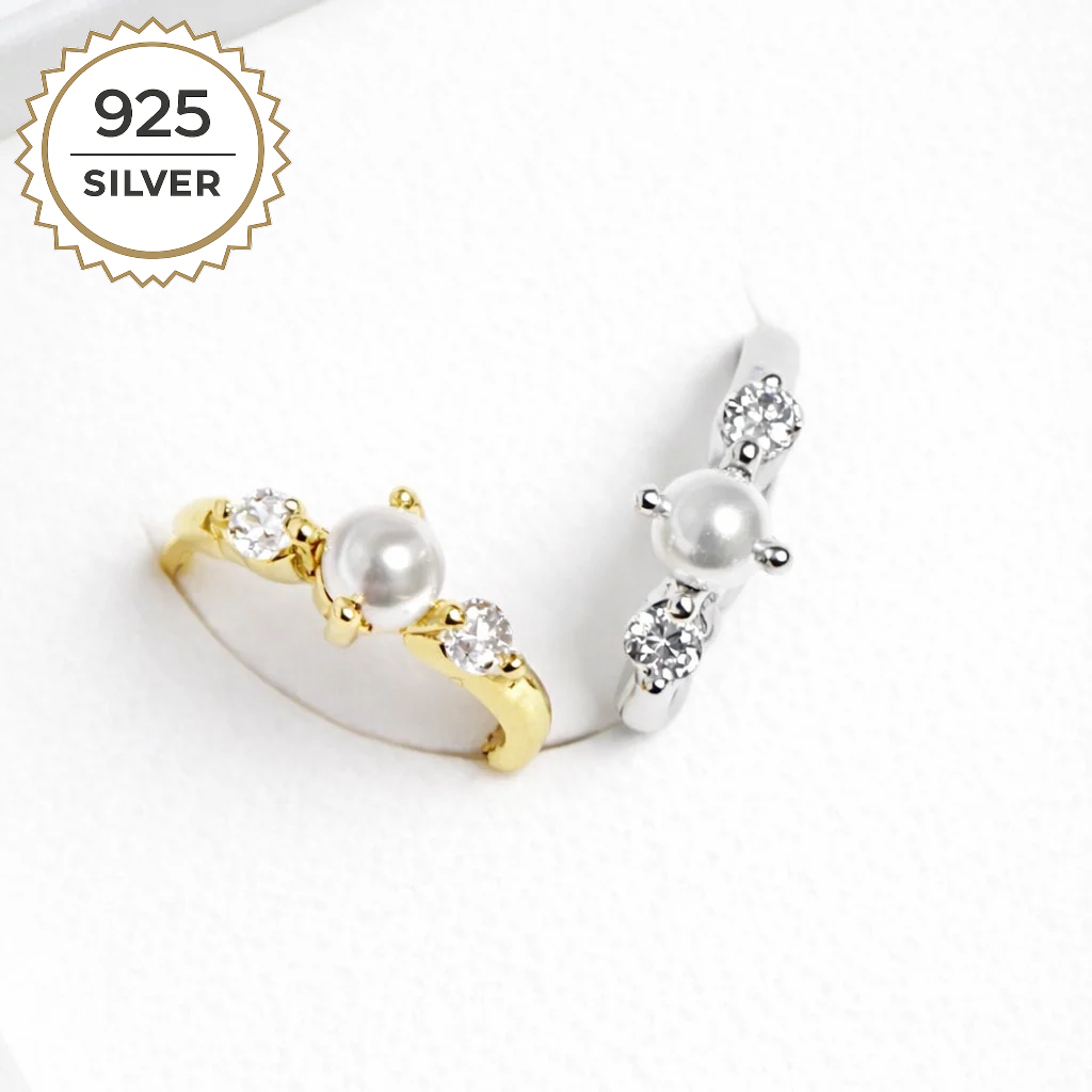 Badged - PEARL HOOPS
