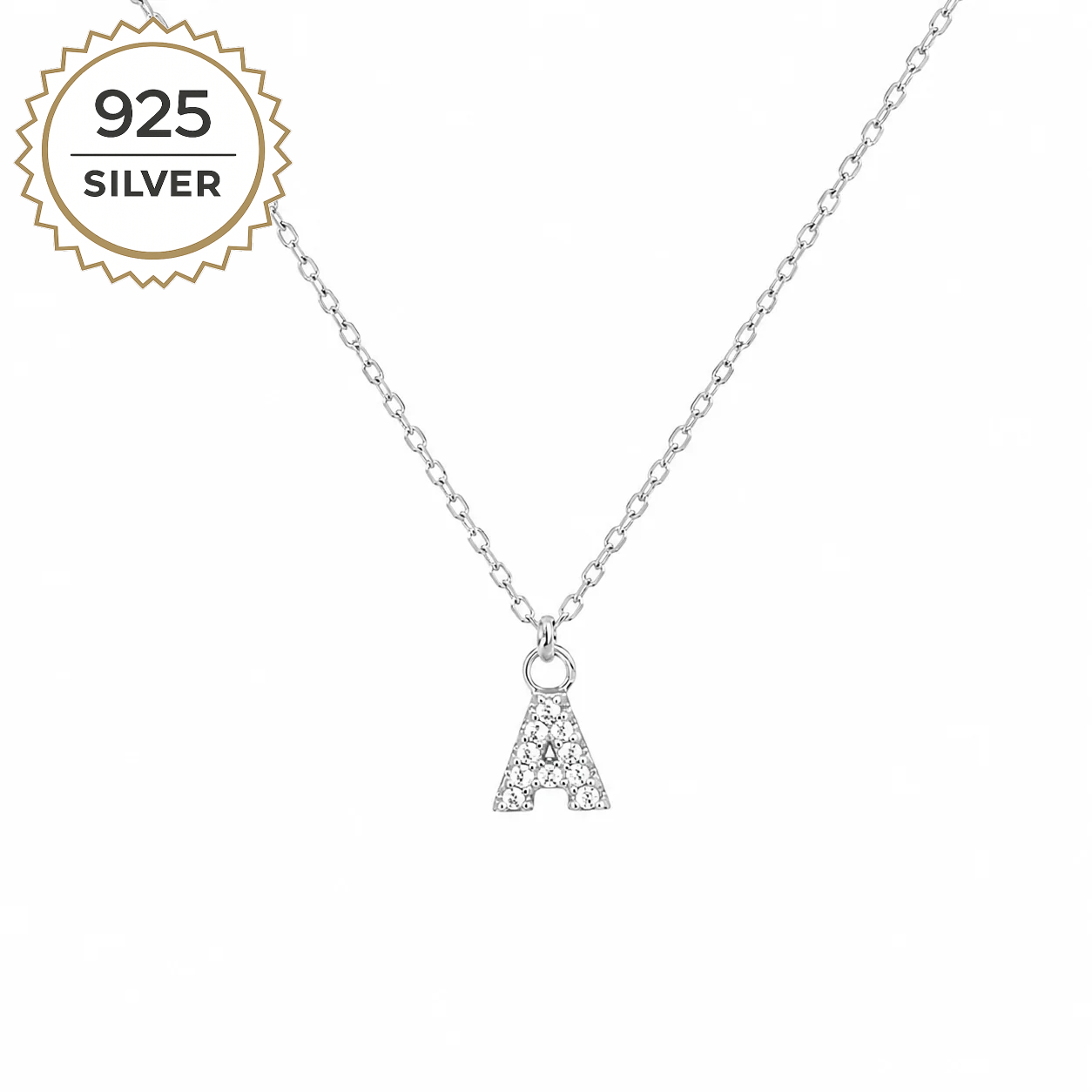 Badged - INITIAL NECKLACE WITH YOUR FAVORITE LETTER CHARM