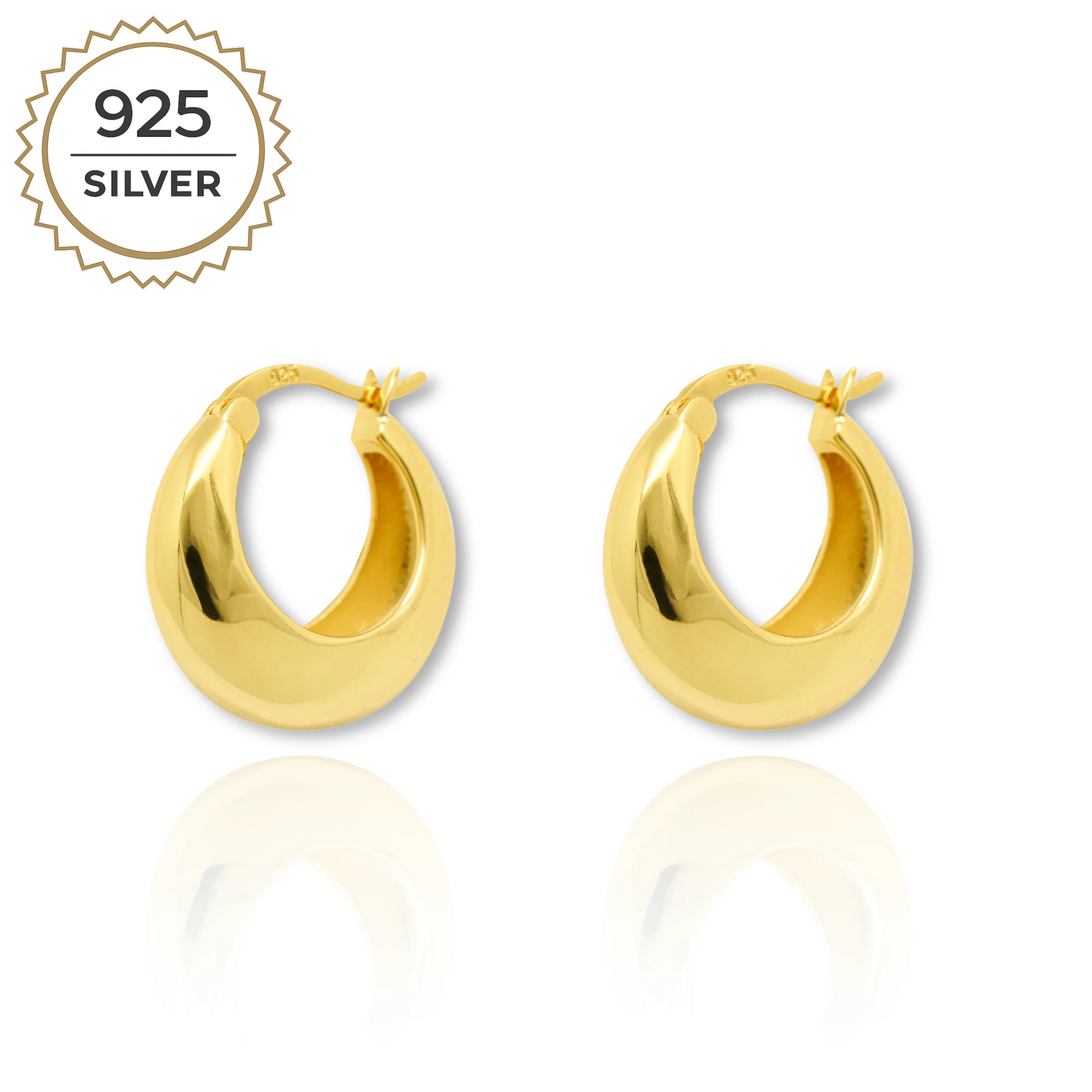 Badged - ANNA CHUNKY HOOPS 1,6CM