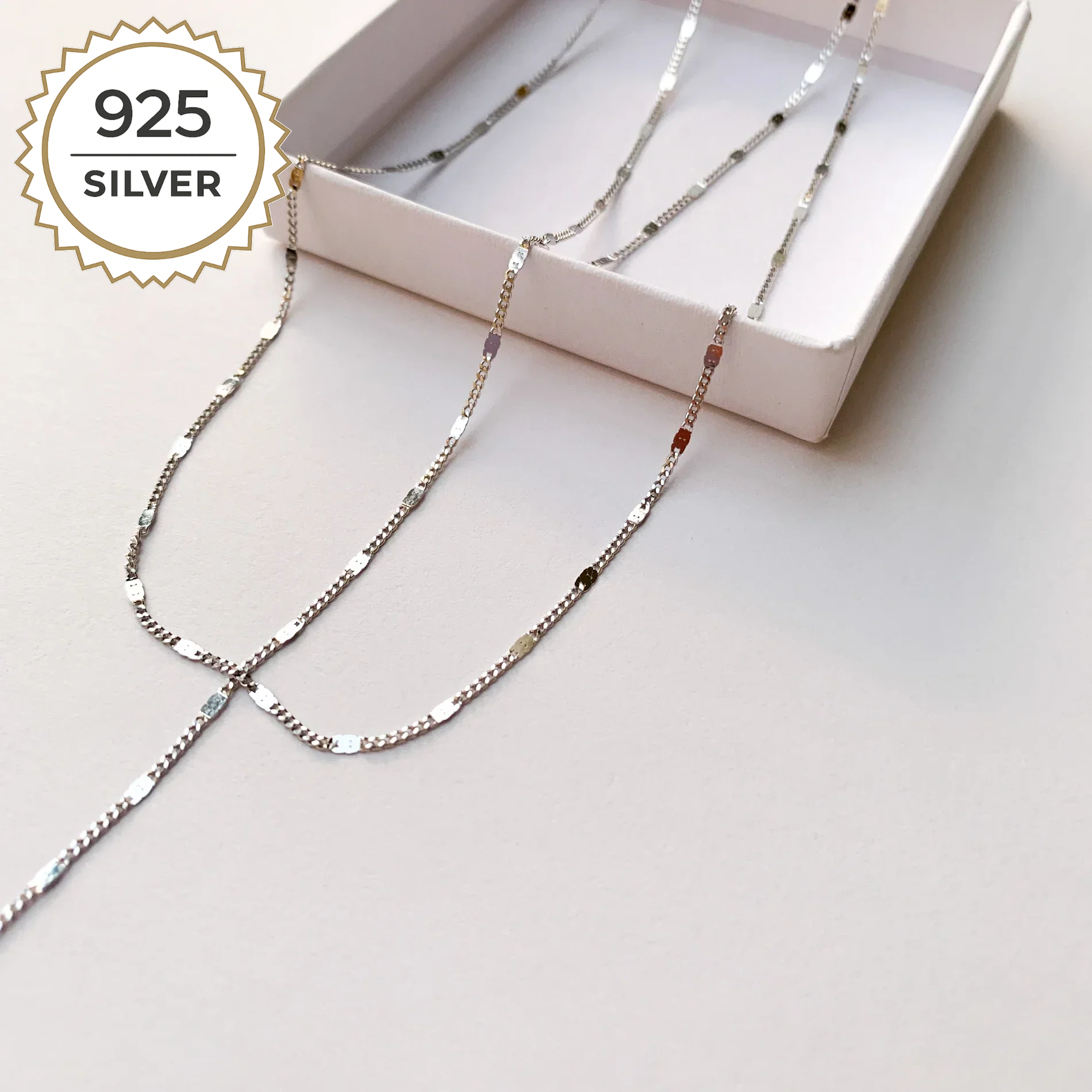 Badged - AVA Y DROP DOUBLE LAYER NECKLACE