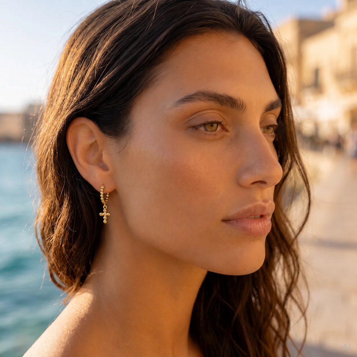 Badged - JULIA HOOPS 1CM