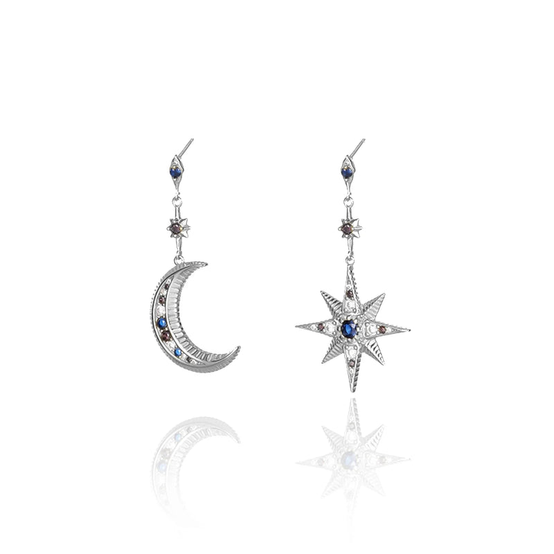 CELESTE MOON & STAR STUDS