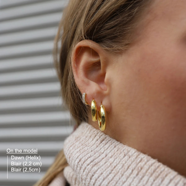 DAWN HELIX HOOP 1CM