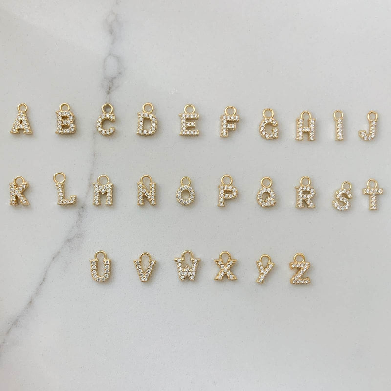 Mini Alphabet Letter Charm
